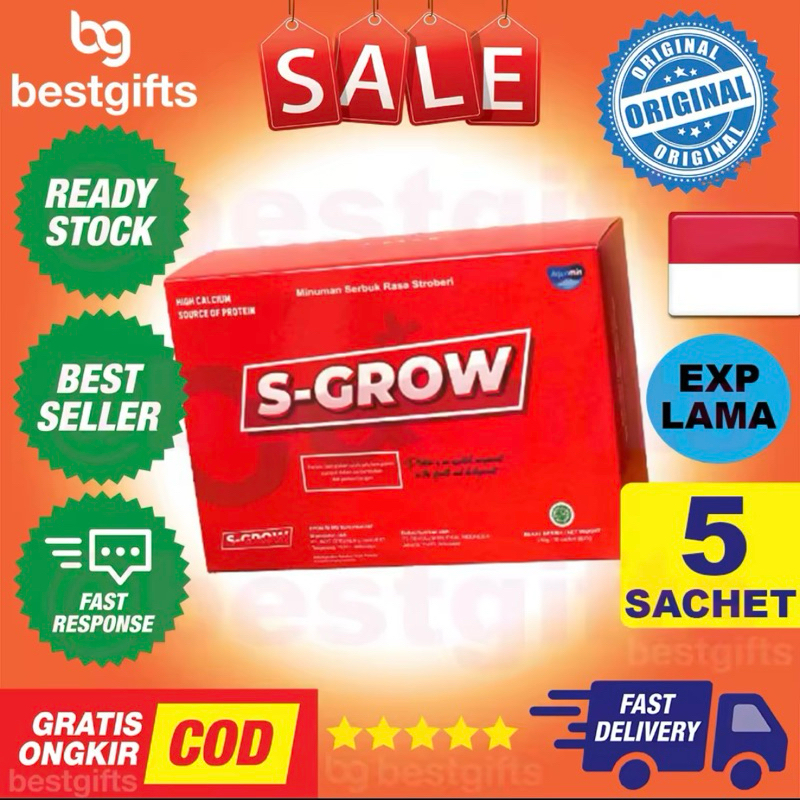 S-Grow (3 box) Susu Tinggi Kalsium Terbaik Untuk Peninggi Badan, Kesehatan Tulang Dan Gigi, Asli BPO