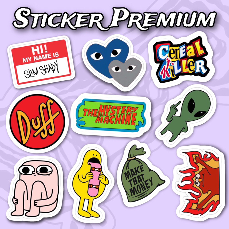 

Sticker Hype 3 Skater pack 10 pcs waterproof premium