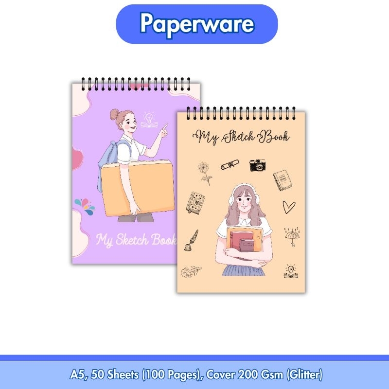 sketchbook aesthetic ukuran a5 / buku gambar aesthetic