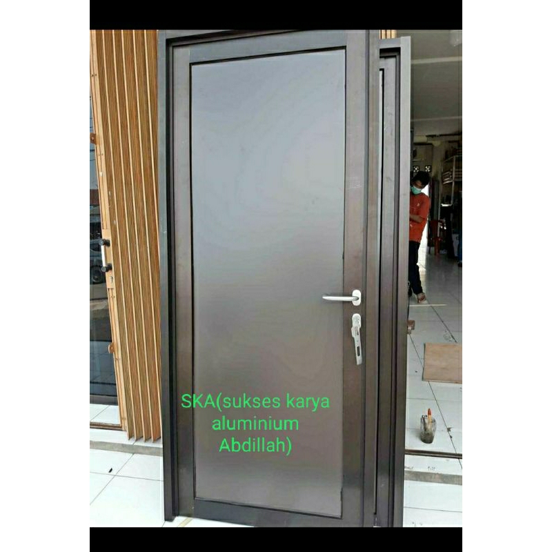 pintu aluminium ACP plus kusen aluminium(GRATIS PEMASANGAN se-jabodetabek)