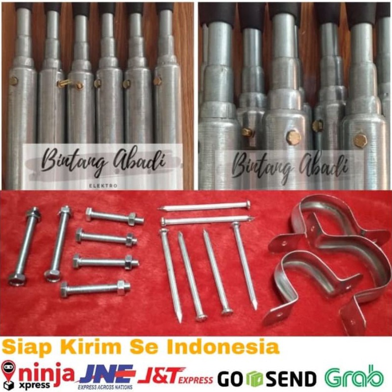 12.12 SALE Tiang Antena Tv Galvanis 6meter 4 susun gas 