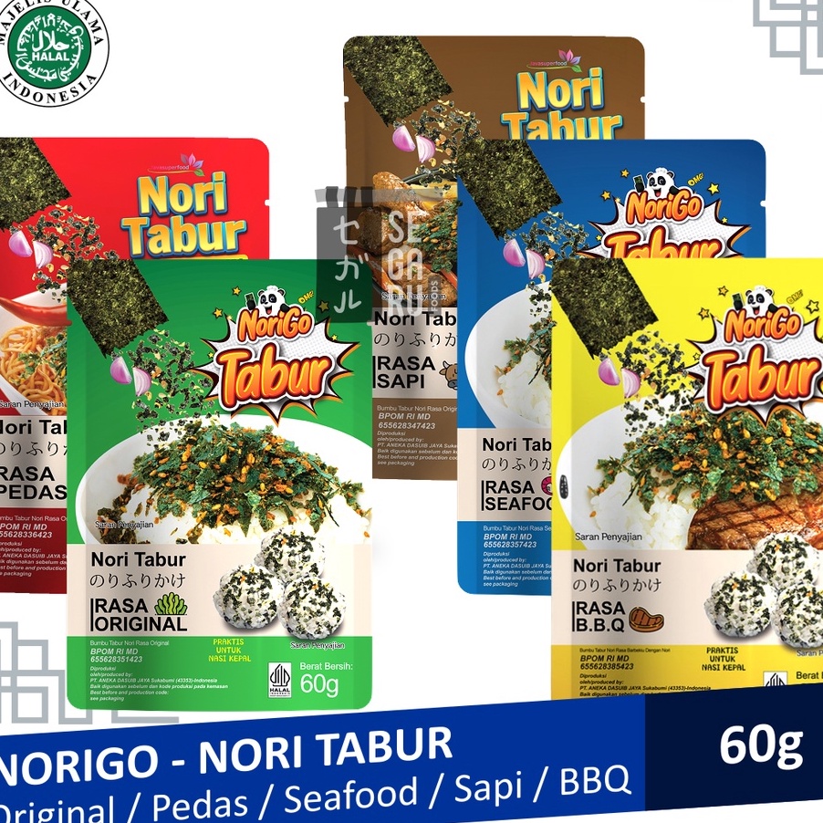 

CHJQ6773 (V44859) NORIGO Nori Tabur | Abon Nori | Rumput Laut Panggang 60g