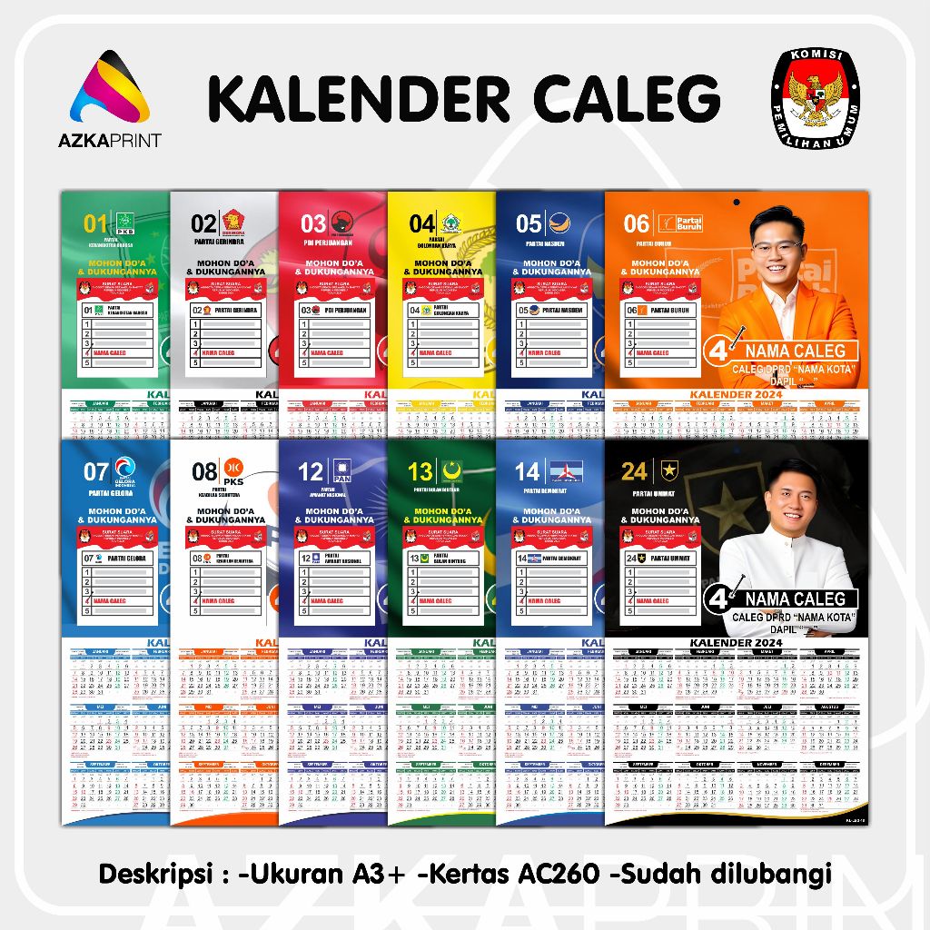 

Cetak Kalender Caleg Pemilu - Kalender poster caleg