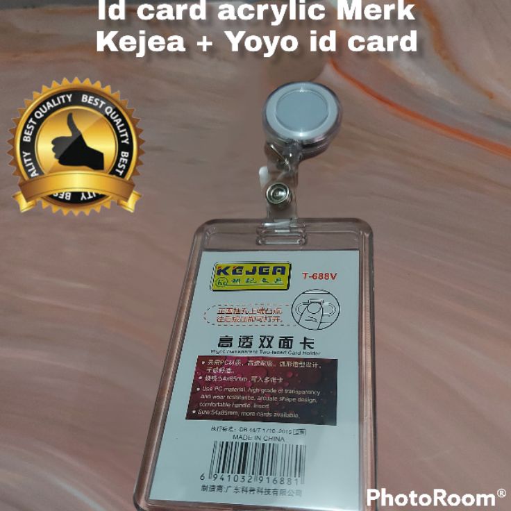 

Terbaru Nametag Yoyo Id Card Holder Casing Id Card Holder Acrylic Transparant 2 Sisi Kejea T-668 Tempat Id Card Holder Mika 2 Sisi + Nametag Yoyo Id Card Holder