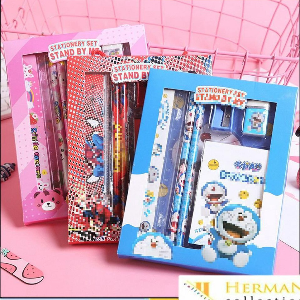

Model Baru HC Alat Tulis Set 6IN1 Stationery Set Lucu Karakter Set Perlengkapan Alat Tulis Sekolah Anak-Anak TK Murah Grosir