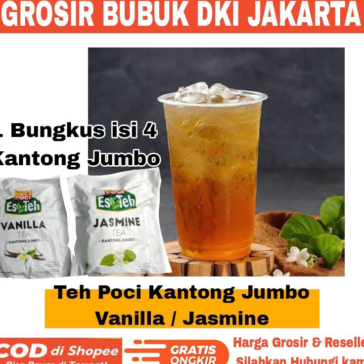 

PPYH0880 【FSASH SALE】 Es Teh P0Cl Jasmine Vanilla 4 Kantong Usaha Es Pinggir Jalan