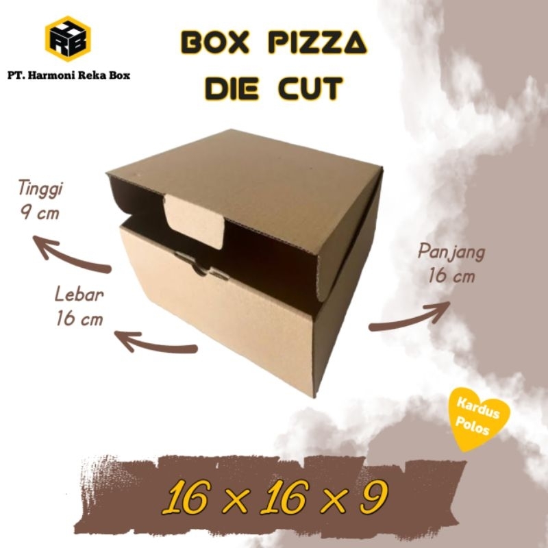 

Box Pizza / Kardus Pizza / Box Hampers / Kardus Packing Paket Polos Ukuran 16x16x9 cm