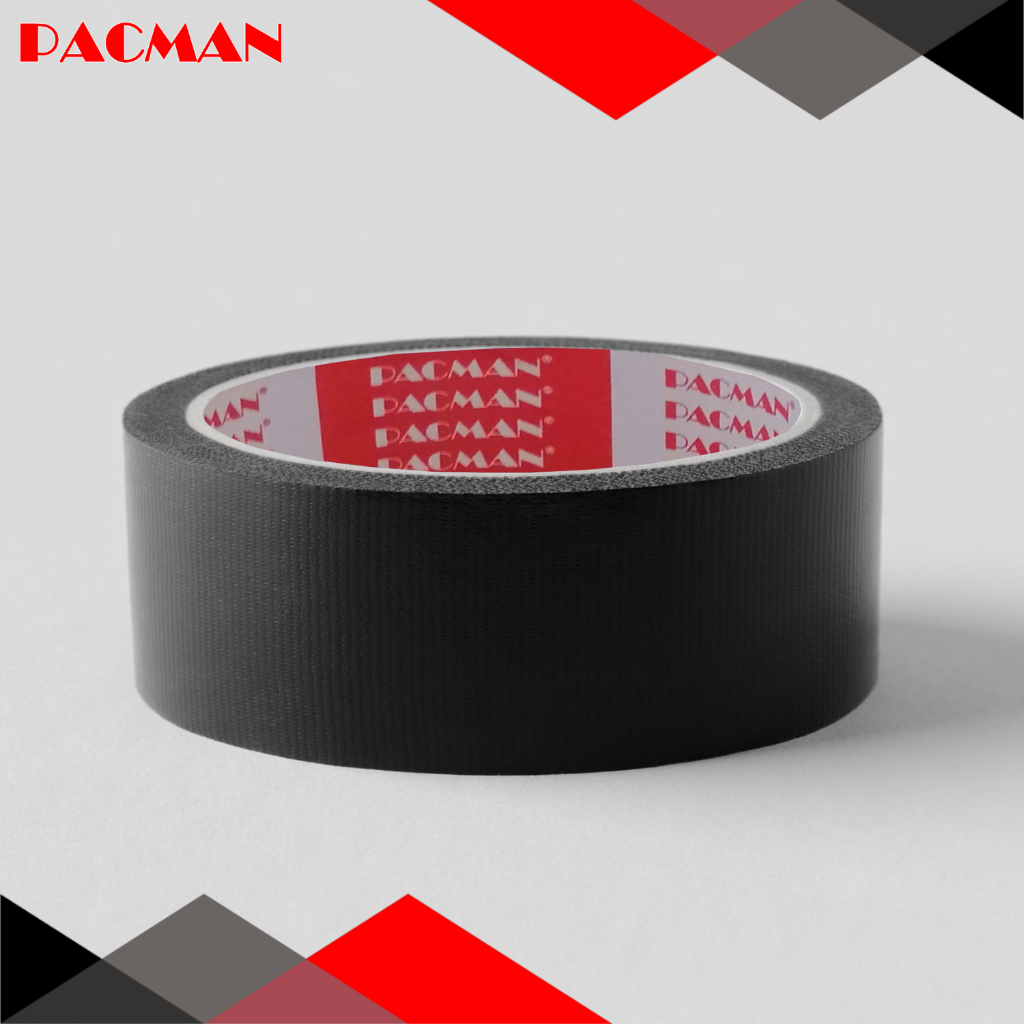 

1,5 inci Lakban kain hitam cloth tape berkualitas original pacman 100%