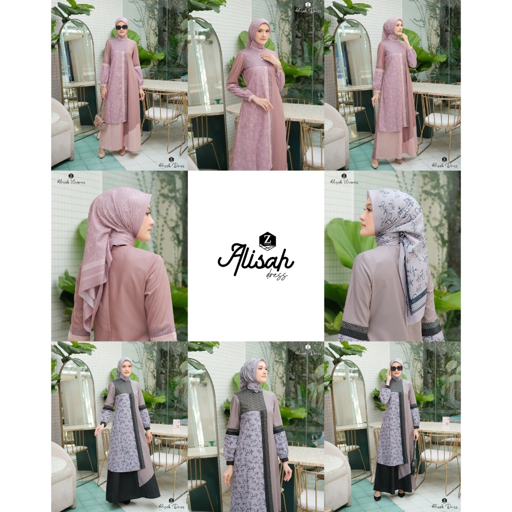 ZALIFA ALISAH DRESS SERIES | DRESS GAMIS NON BUSUI 100% ORIGINAL