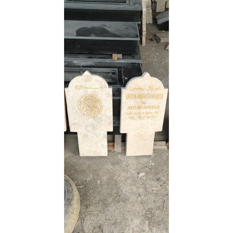 Nisan Marmer Nisan Marmer Murah Nisan Makam Marmer Prasasti Batu Nisan Patok Marmer Kijingan Marmer 