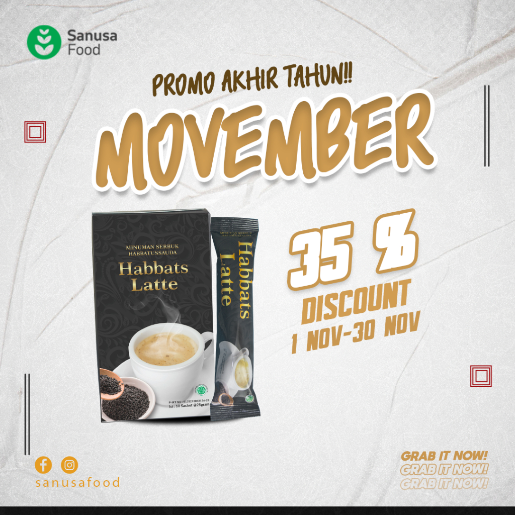 Minuman Habbatussauda Habbats Latte Box (isi 10 sachet)