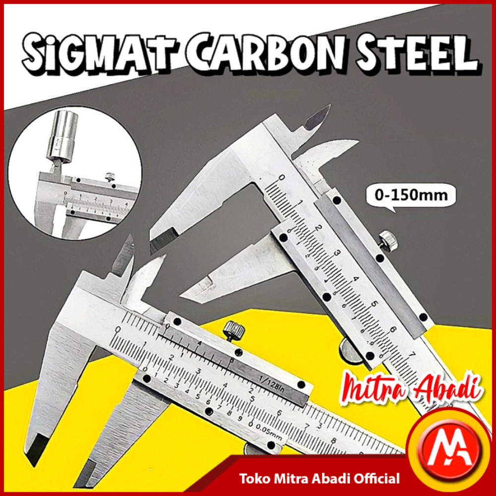 

Sigmat / Jangka Sorong Vernier Caliper Micrometer Carbon Steel