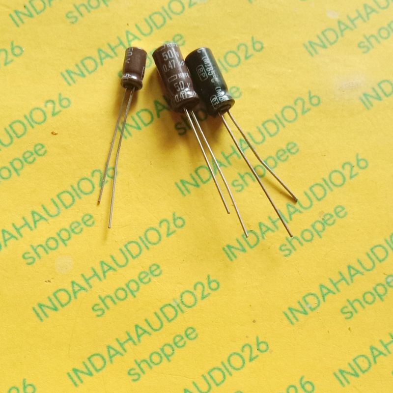 bipolar 0.47uf 50v BP elko kapasitor elco  np nonpolar capacitor