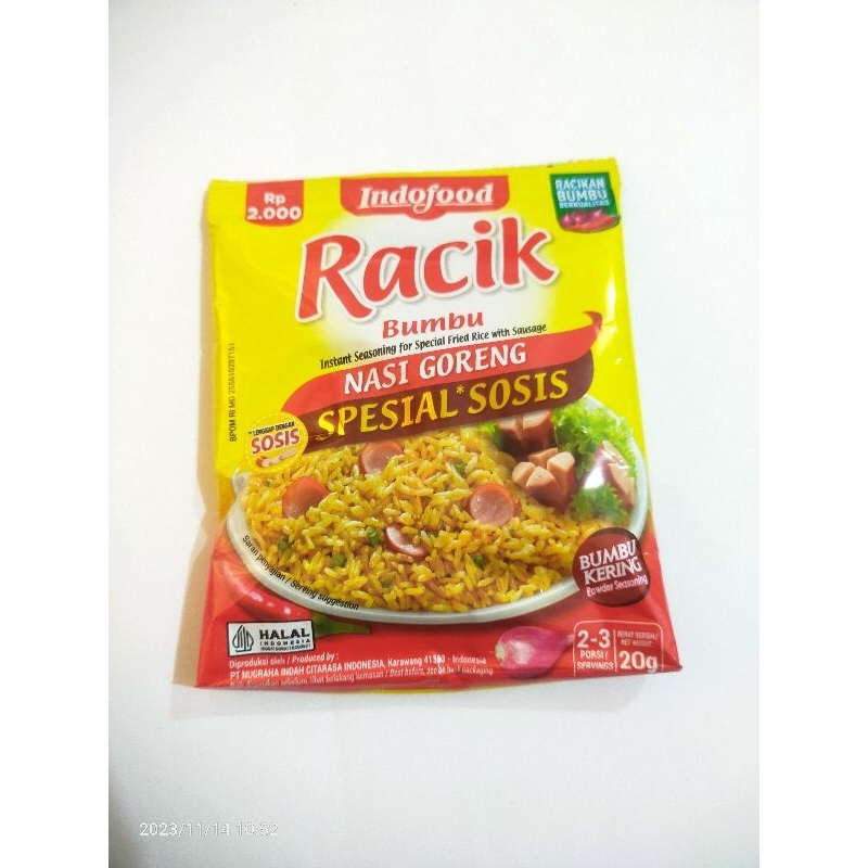 

INDOFOOD RACIK BUMBU NASI GORENG SPESIAL SOSIS 20 GR