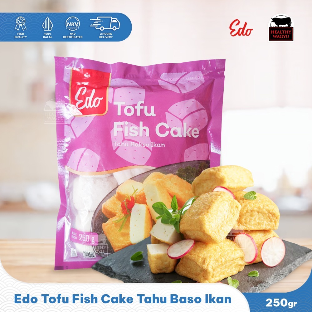 

Edo Tofu Fish Cake Tahu Baso Ikan 250gr Healthy Wagyu