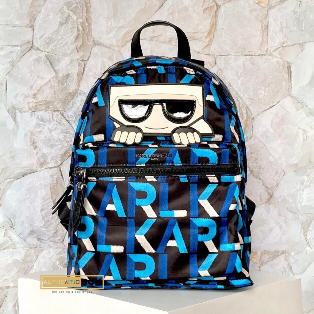 Tas  Wanita - Karl Lagerfeld Paris Amour Collection Blue White Backpack