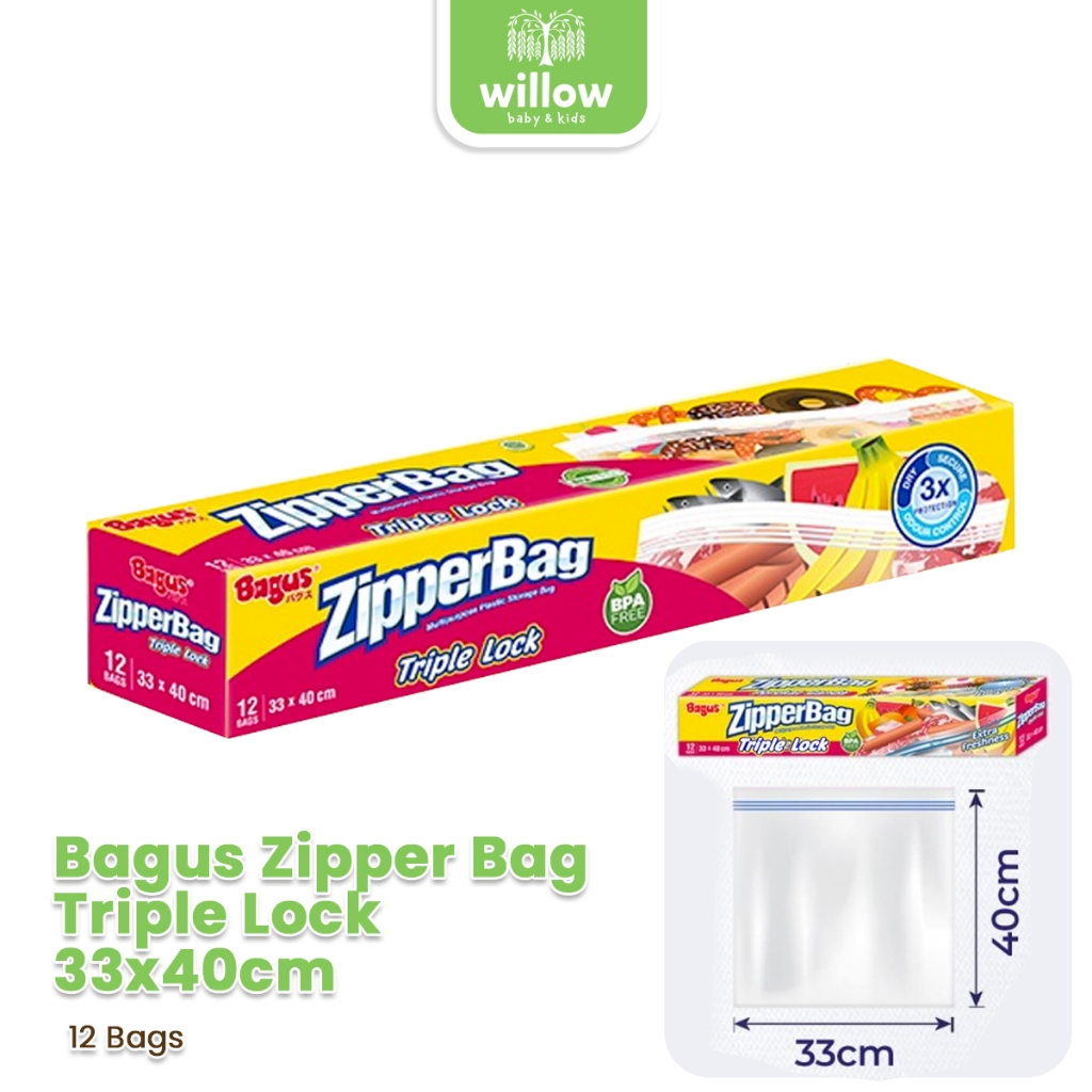 

BAGUS 21455 ZIPPER BAG 33*40 12S