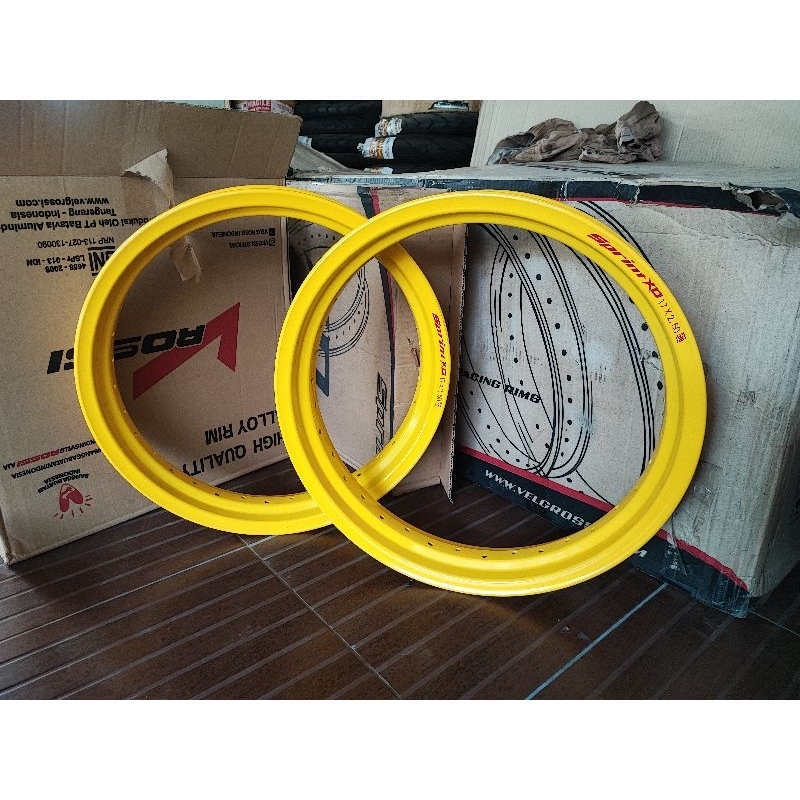 PROMO VELG PELEK VROSI 250 17 HOLE 36 WARNA KUNING HALUS CRF KLX WR TIGER BISA