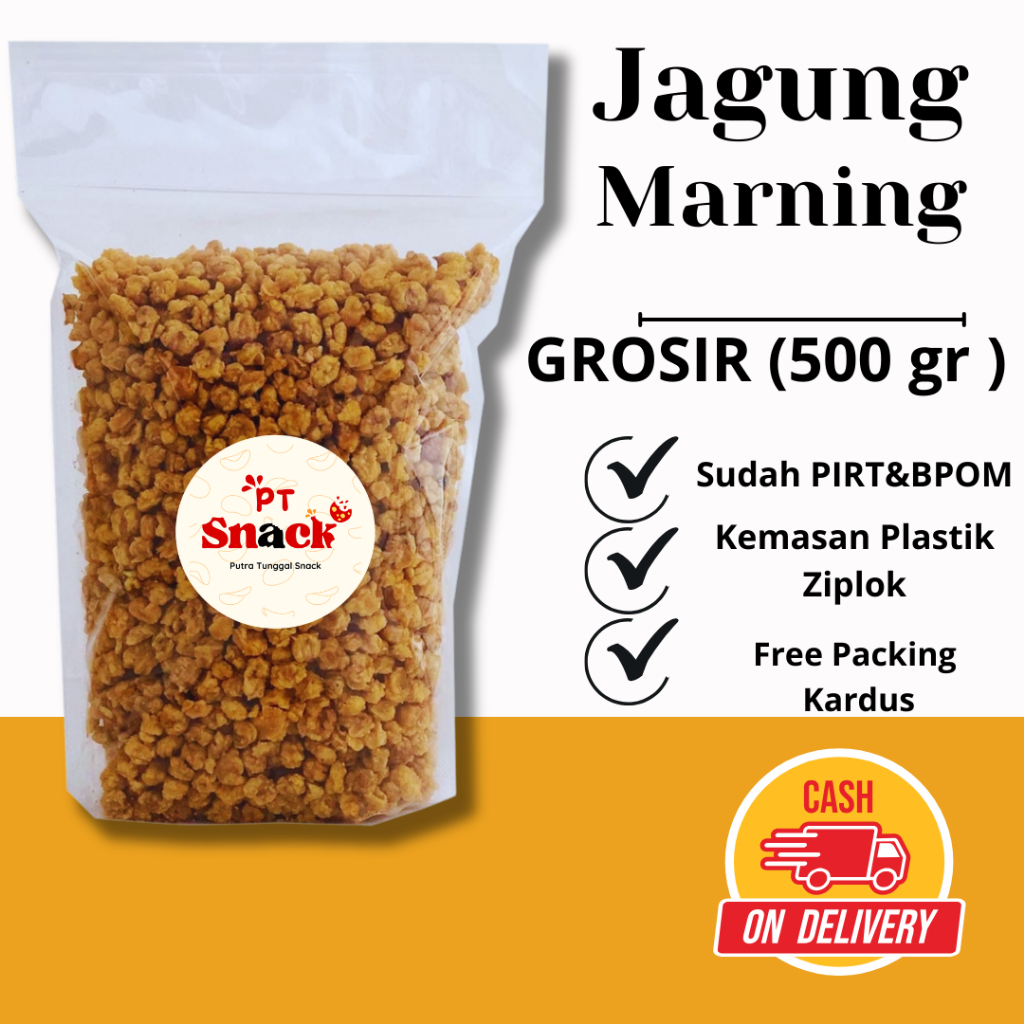 

[ PT SNACK ] Jagung marning 500 gr snack cemilan pedas manis