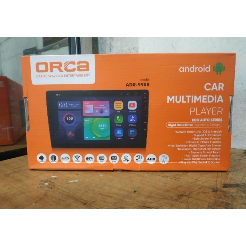 Head unit android ORCA ADR-9988 9 & 10  Inch eco lite series RAM 2+32 GB - car audio - video enterta
