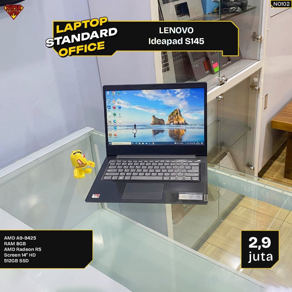 Laptop Lenovo Ideapad S145 AMD A9-9425 RAM 8GB SSD 512GB 14 Inch