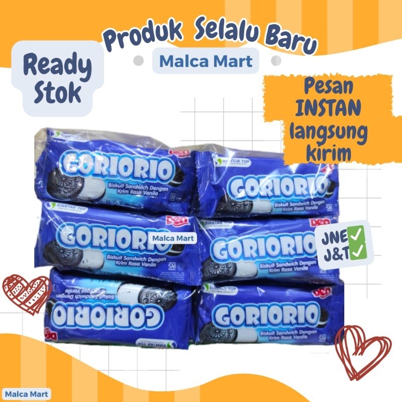 

GORIORIO Biscuit Sandwich krim 10 pcs @ 10 gram