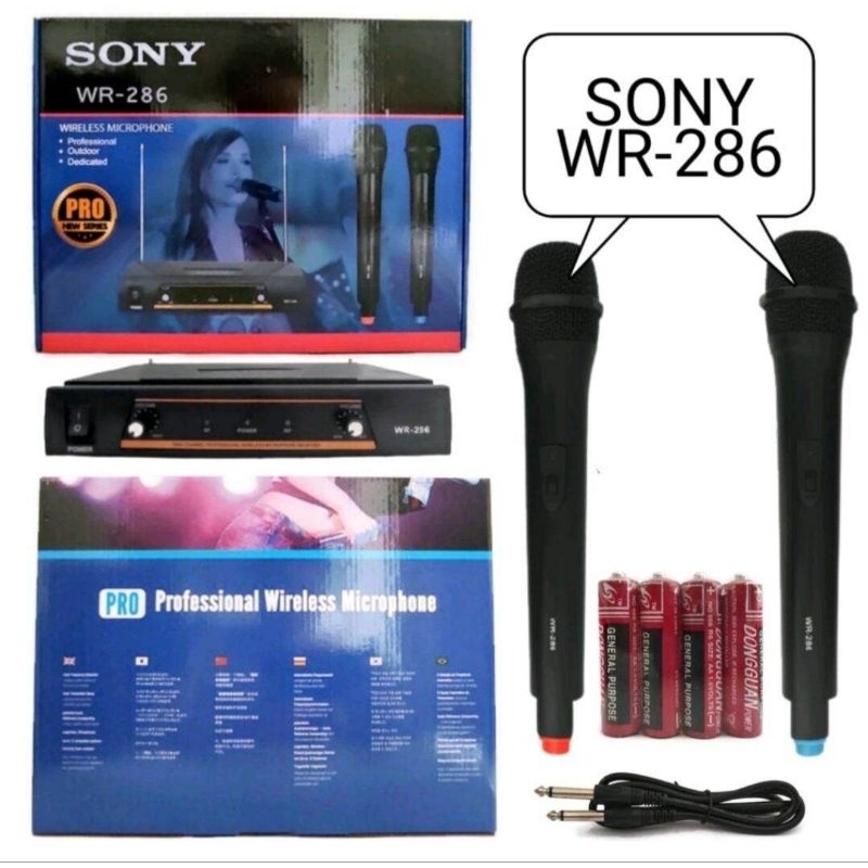 mic Sony wr286 mic wireless double sony wr 286
