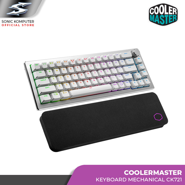 Cooler Master CK721 Keyboard Gaming Mechanical 65% Layout Bluetooth dan Kabel