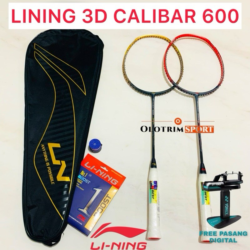 Raket Badminton LINING 3D CALIBAR 600 /600I /600C /600B COMBAT BOOST INSTINCT Original