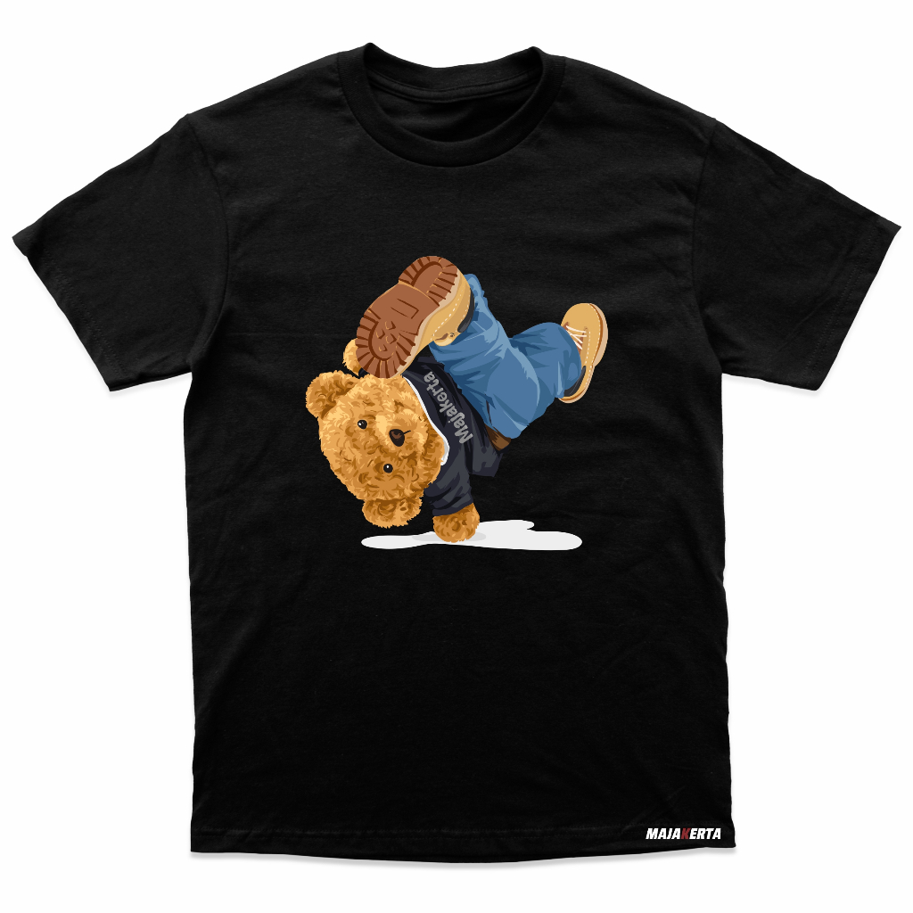 Majakerta Kaos Bear Beruang Pria Wanita Hip Hop