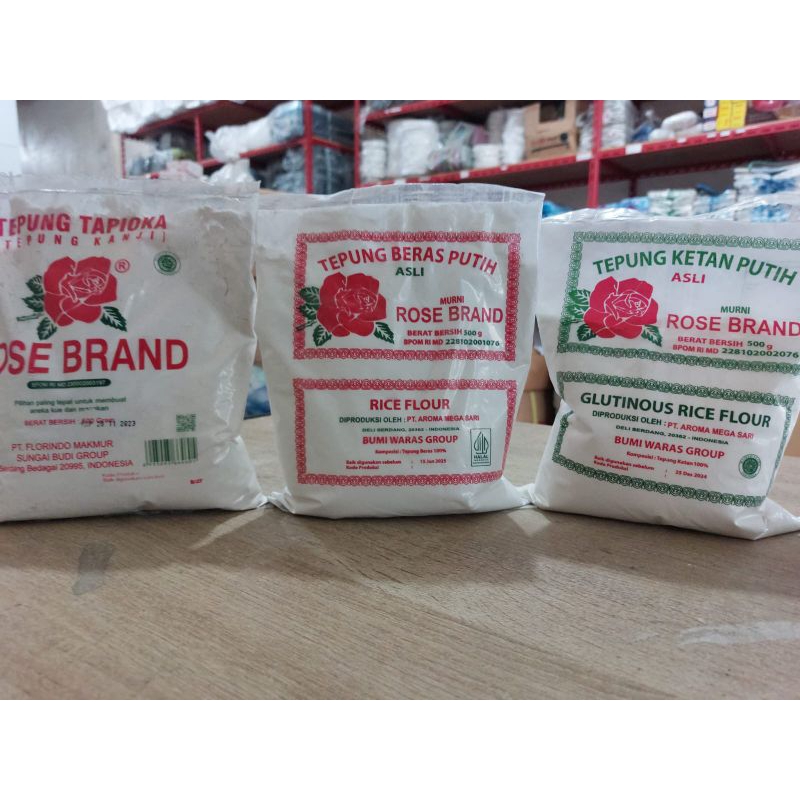 

tepung rosebrand varian kanji /tapioka, beras putih , pulut/ ketan putih 500gr