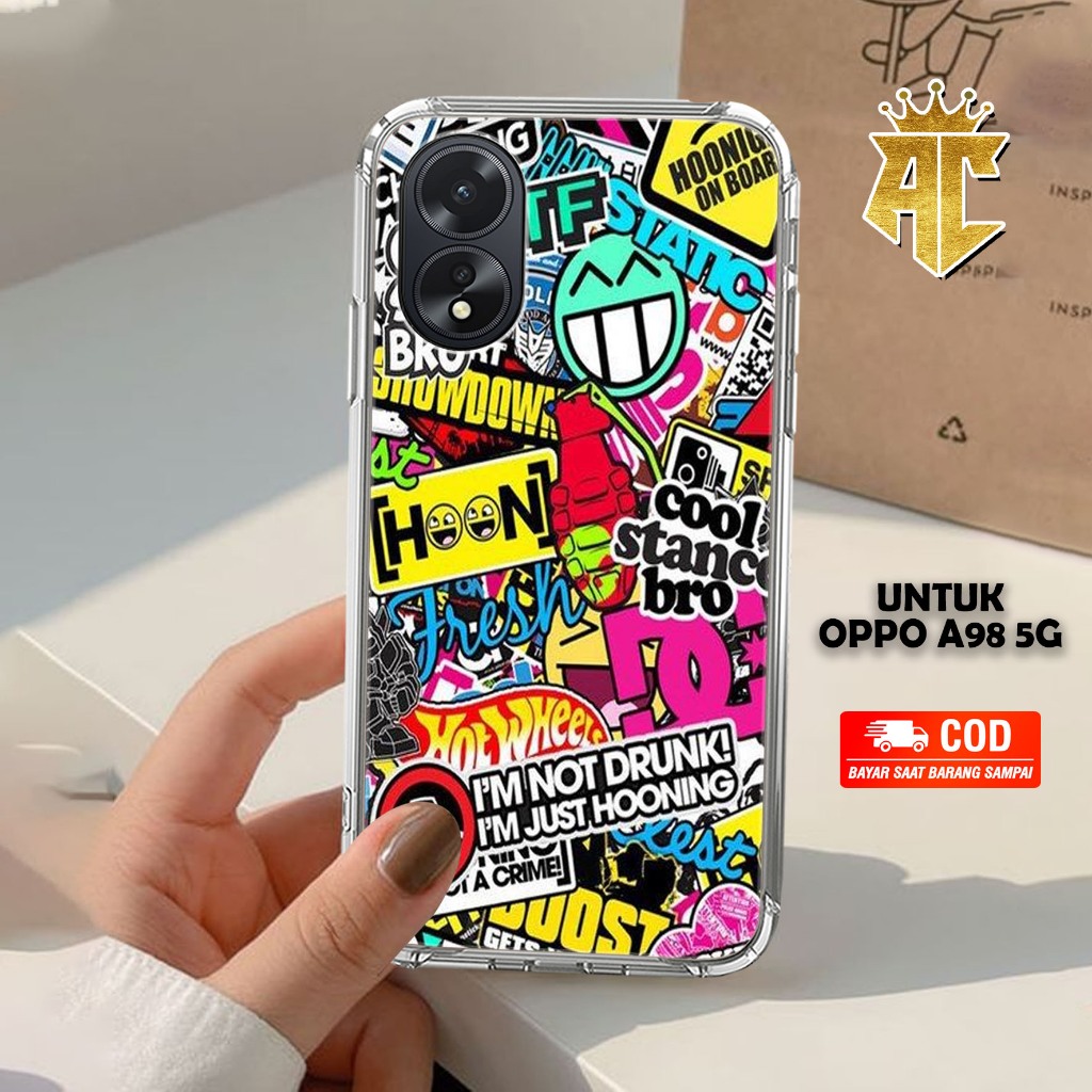 CASE OPPO A98 5G - Casing OPPO A98 5G Terbaru 2023 AERO STORE [ MOTIF 18 ] Silikon OPPO A98 5G - Cas