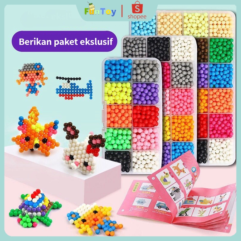 FUNTOY 600/1000/1500/2400/4800/6000 PCS DIY Anak Magic Water Beads Kerajinan Tangan Mainan Edukasi A