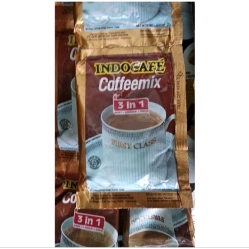 

kopi INDOCAFE COFFEEMIX 3 in 1 Kopi Krimer Gula 20 gr Renceng isi 10 pcs