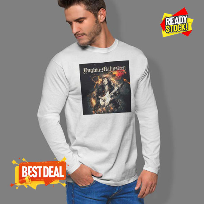 Kaos Tangan Panjang Yngwie J Malmsteen World on Fire Tshirt 100% Cotton Kombed 30s