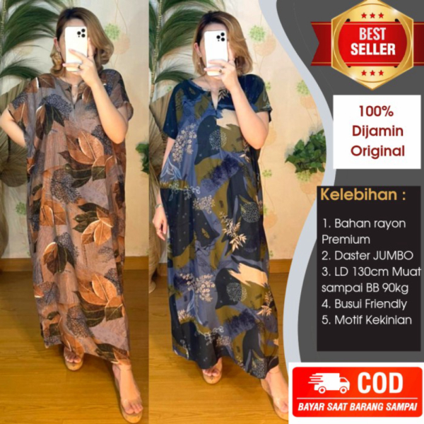 Murah meriah DASTER MURAH JUMBO LD 130 BAJU TIDUR WANITA KEKINIAN BUSUI RAYON ADEM Diskon