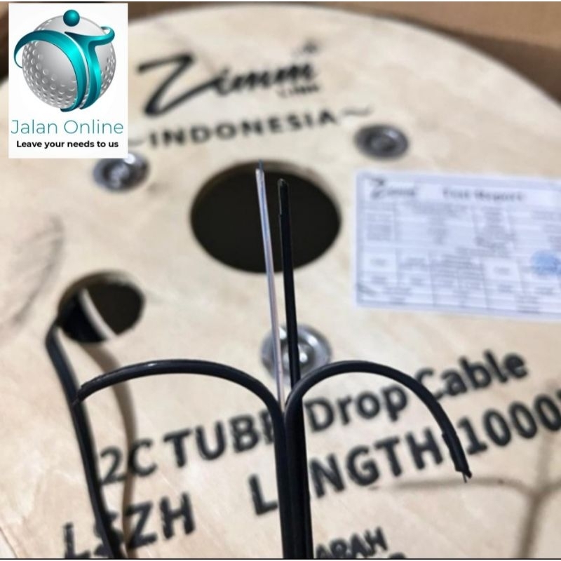 Kabel FO 2 core 3 seling Tube Jelly G652D Dropcore Fiber Optic Zimmlink 2 core 3seling