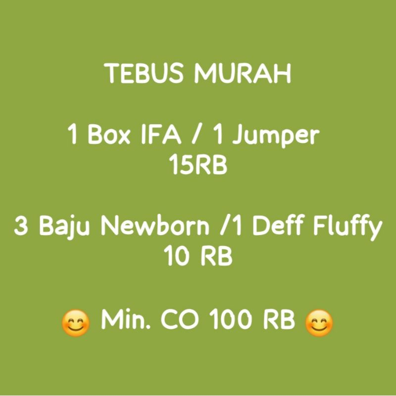 

PAKET TEBUS MURAH