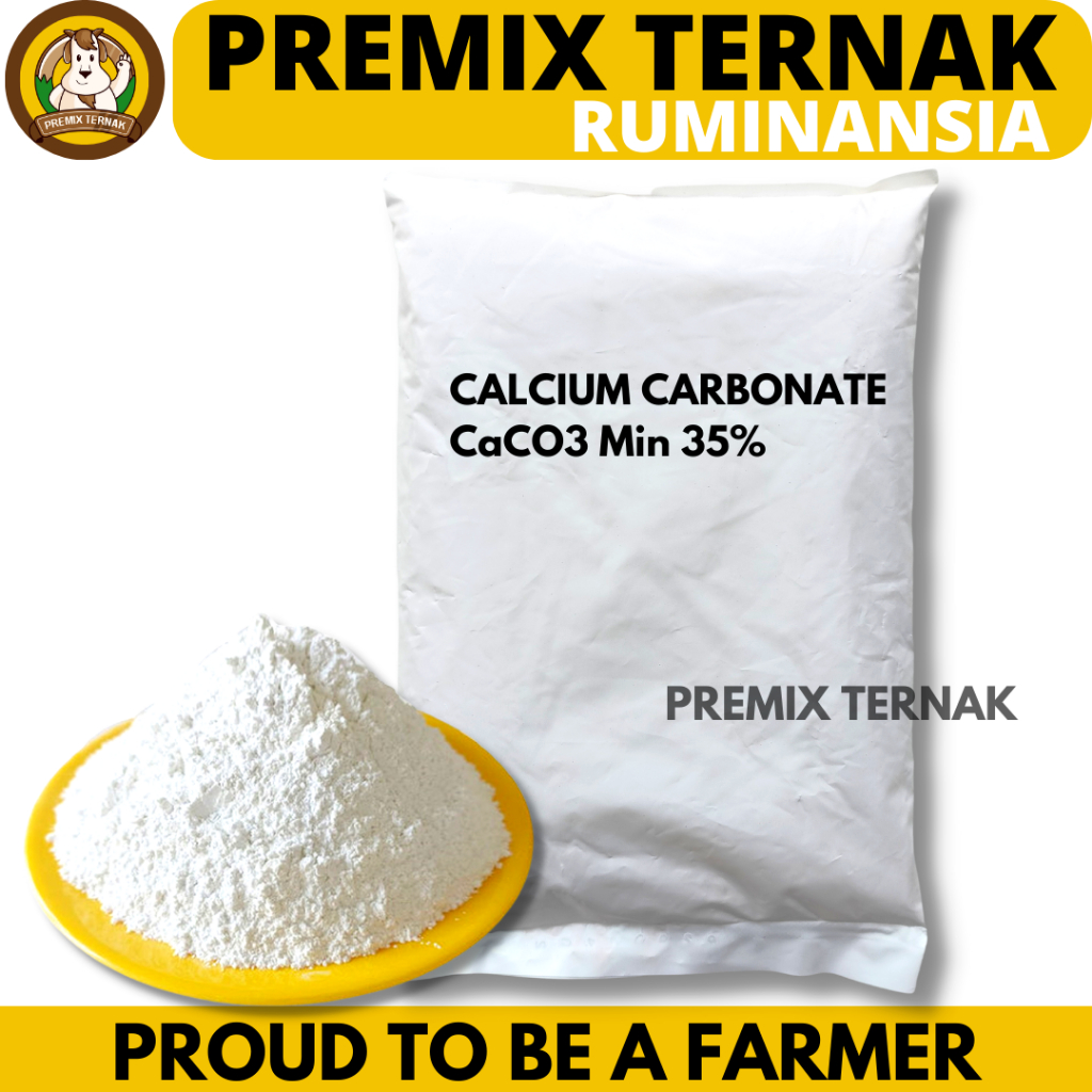 CALCIUM CARBONATE 1KG - Kalsium Karbonat CaCO3 Feed Grade Kalsium Ayam Unggas Sapi Kambing Domba