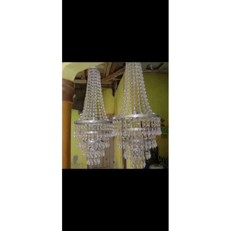 lampu hias gantung kristal akrilik