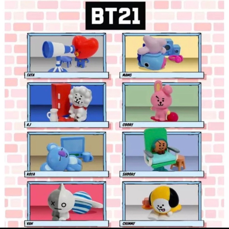 12.12 SALE mainan kfc bt21 bts / kfc bt21 mainan koleksi hobi / army bts grosir