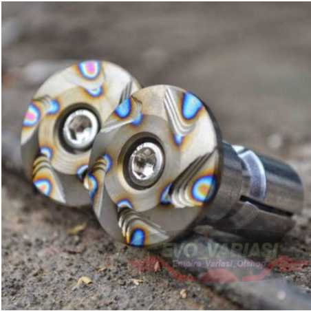 jalu stang titanium gepeng bandul setang titan asli bakaran bandul stang universal variasi motor