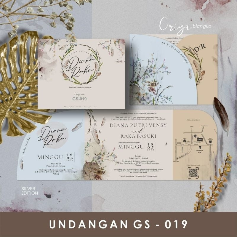 

GS 019 Blangko Undangan Kosongan Griya Blanko SILVER EDITION + FREE File Setting Corel