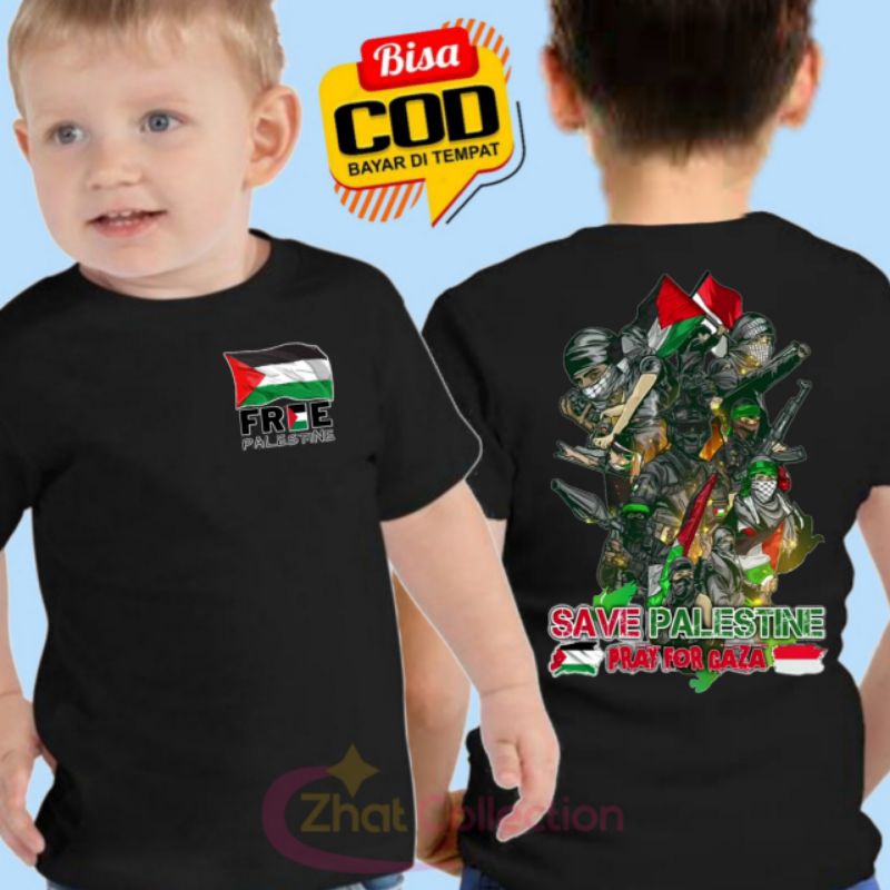 Kaos Hamas Palestina Baju Anak Masjid Al Aqsa Lengan Pendek Bisa Pilih Gambae