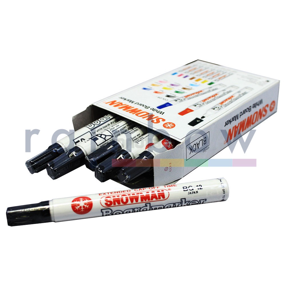 

PROMO HARI INI [ LUSIN - 12 PCS ] Spidol Snowman Whiteboard / Whiteboard Marker BG-12 / BG 12 !!!