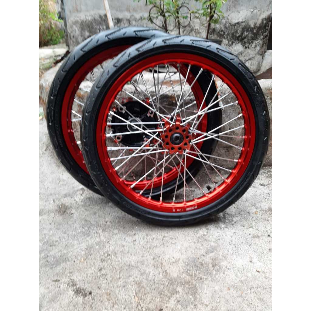 Roda Supermoto Herex CRF Surex CRF Merah 140 160 Ring 17 Full Baru