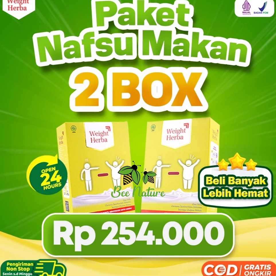 

Barang Bagus Paket 2 Box Weight Herba Susu Penambah Berat Badan Tanpa Gula Perlancar Saluran Pencernaan .,,.,.,