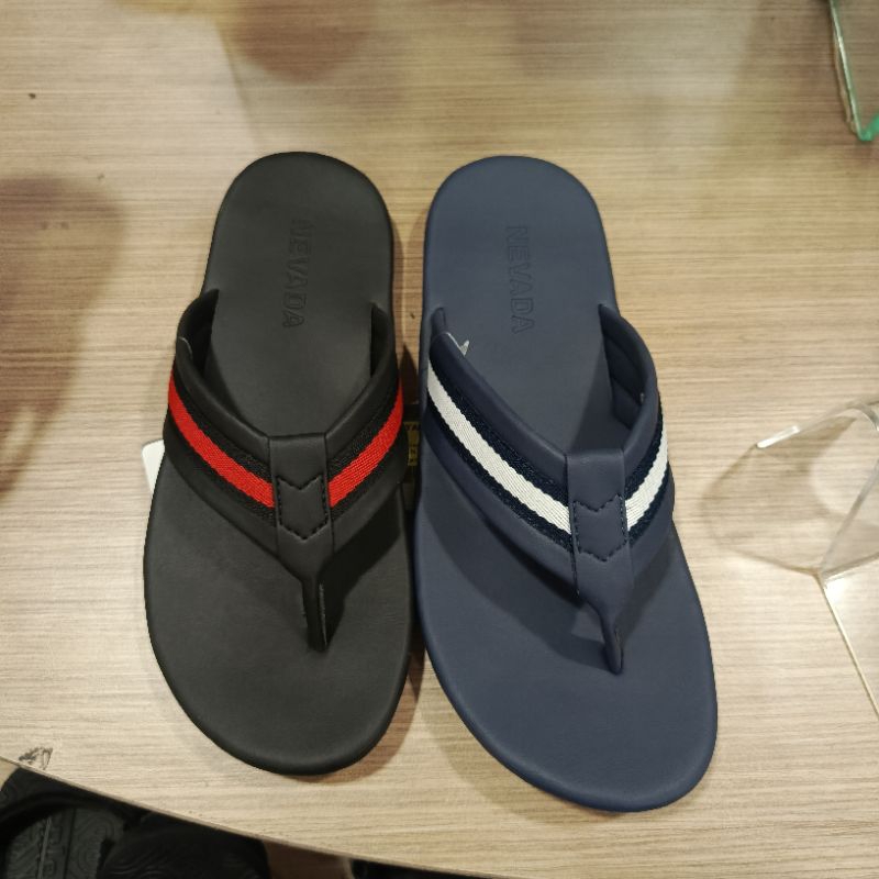 sandal pria flat brand nevada sandal tali jepit sandal slide flat original stock terbatas