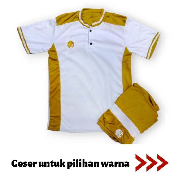 gP Jersey futsal kancing dewasa  Setelan baju dan celana kaos sepak bola tim Murah terbaik bahan Dry