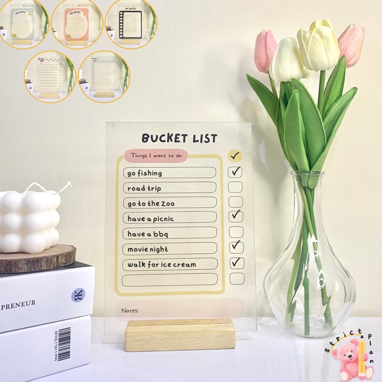 

Miliki Sekarang [STICKER] Acrylic Planner A5 To do list notes Korean aesthetic cute ins KF9